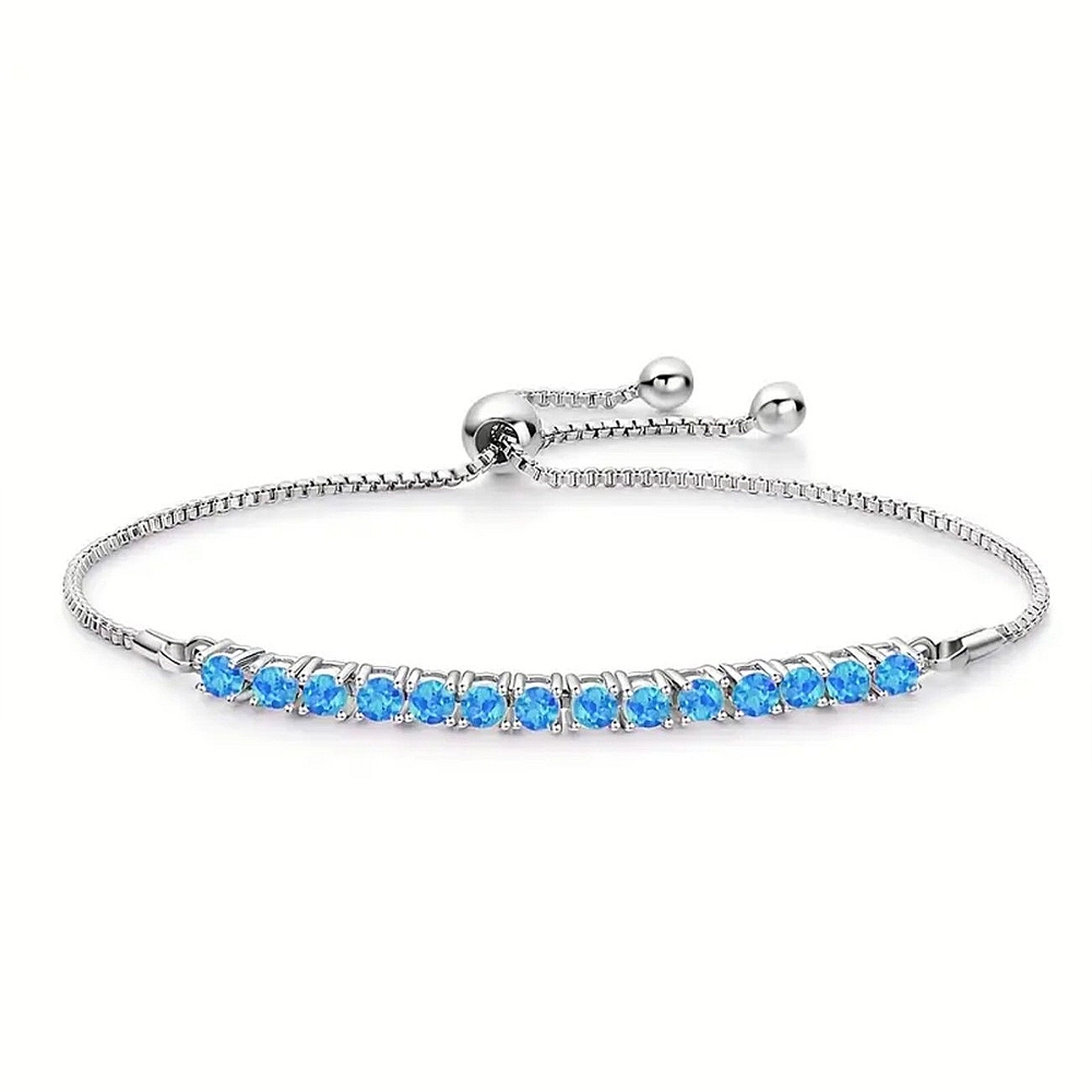 Blue Opal Bolo Bracelet